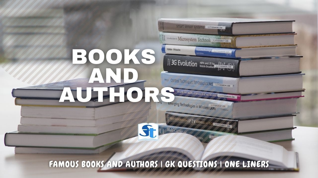 One liner GK Questions | Important Books and Authors | Static GK