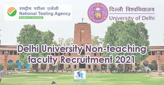 Nurse Jobs in Delhi University | DU Non-Teaching Faculty Recruitment 2021
