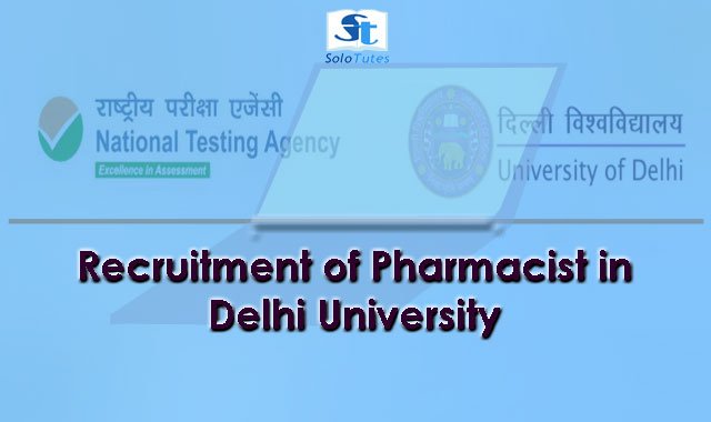 pharmacist jobs 2021 | Recruitment of Pharmacist in Delhi University