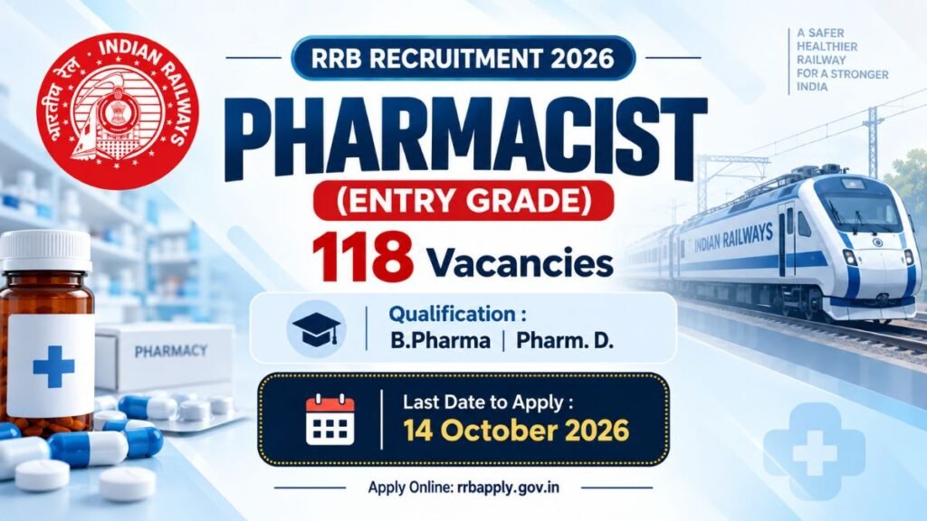 RRB Pharmacist Recruitment 2026: Apply Online for 118 Vacancies (CEN 05/2026)