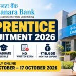 Canara Bank Apprentice Recruitment 2026: 3500 Posts, No Exam, Apply Online