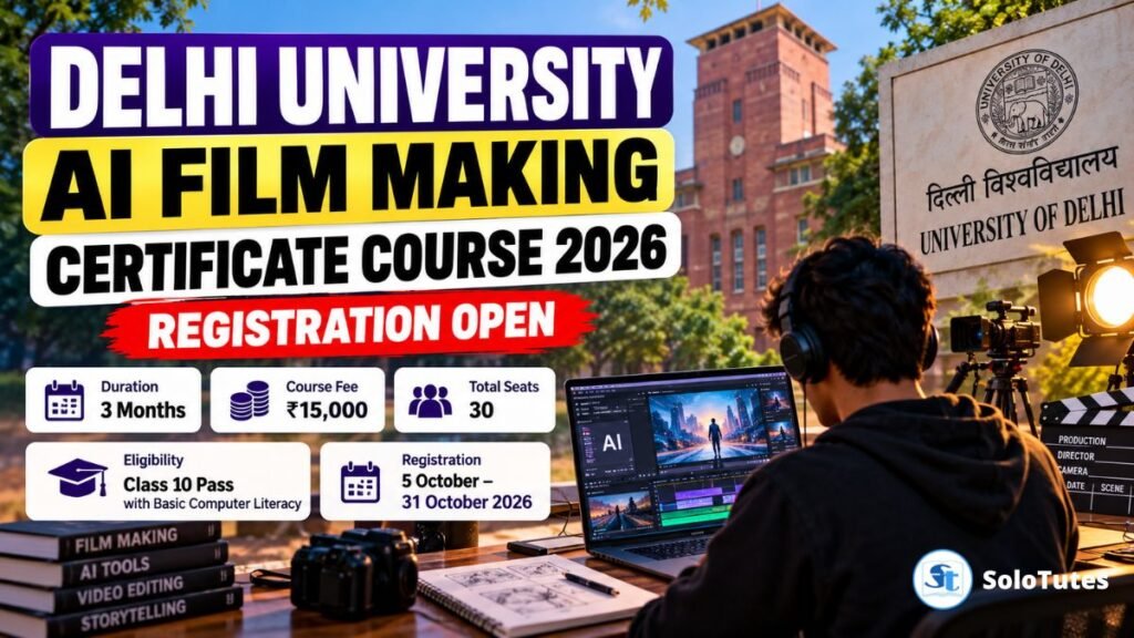 DU AI Film Making Course 2026: Fee, Eligibility & Last Date