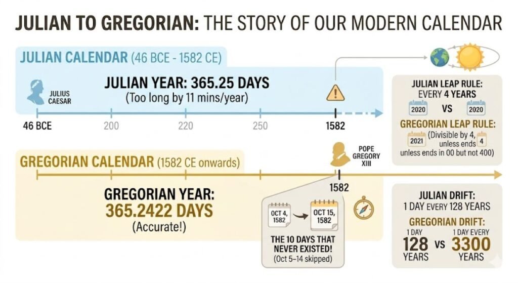 The History of the Gregorian and Julian Calendars Explained