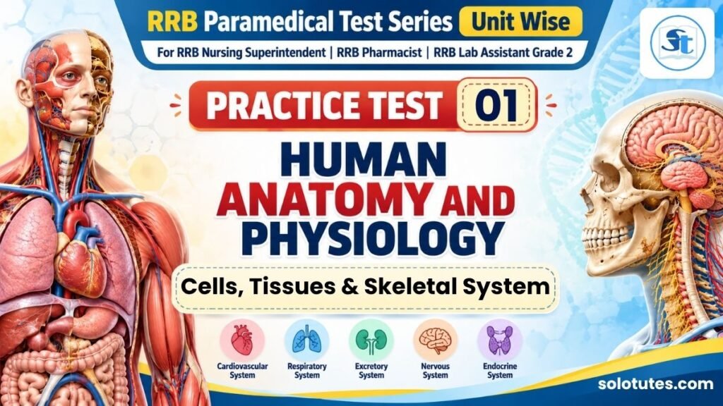 RRB PM-UT 01 – Anatomy & Physiology Test 1: Cells, Tissues & Skeletal System