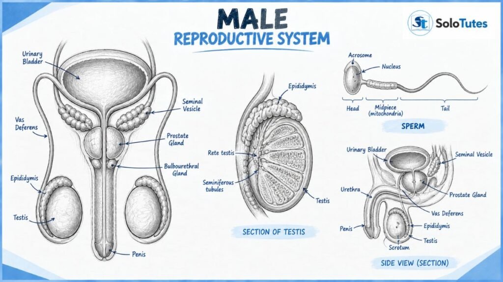Human Male Reproductive System – Simplified Notes