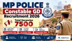 MP Police Constable GD Recruitment 2026: 7500 पदों पर भर्ती, आवेदन करें