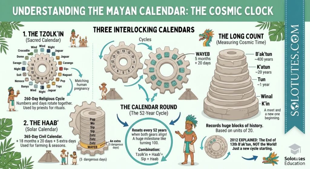 The Ancient Mayan Calendar Explained: Tzolk’in, Haab & 2012
