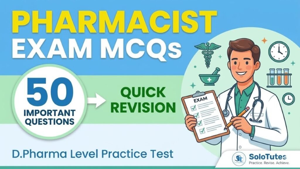 Pharmacist Exam MCQs – 50 Important Questions for Quick Revision
