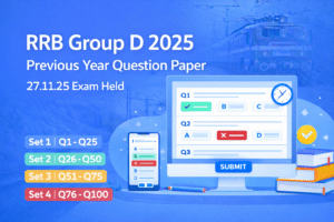 RRB Group D 2025 Question Paper – 27 November Shift 1 | Set 2 (Q26–Q50) Mathematics