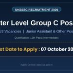 UKSSSC Inter Level Recruitment 2026: 553 Group C Vacancies
