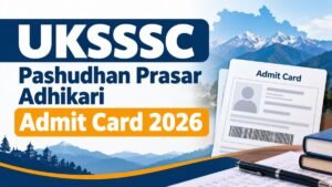 UKSSSC Pashudhan Prasar Adhikari Admit Card 2026 Out – Download Hall Ticket