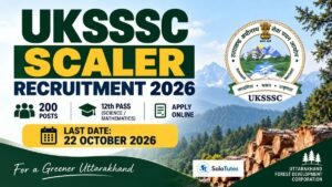 UKSSSC Scaler Recruitment 2026: 200 Posts, 12th Pass Apply Online