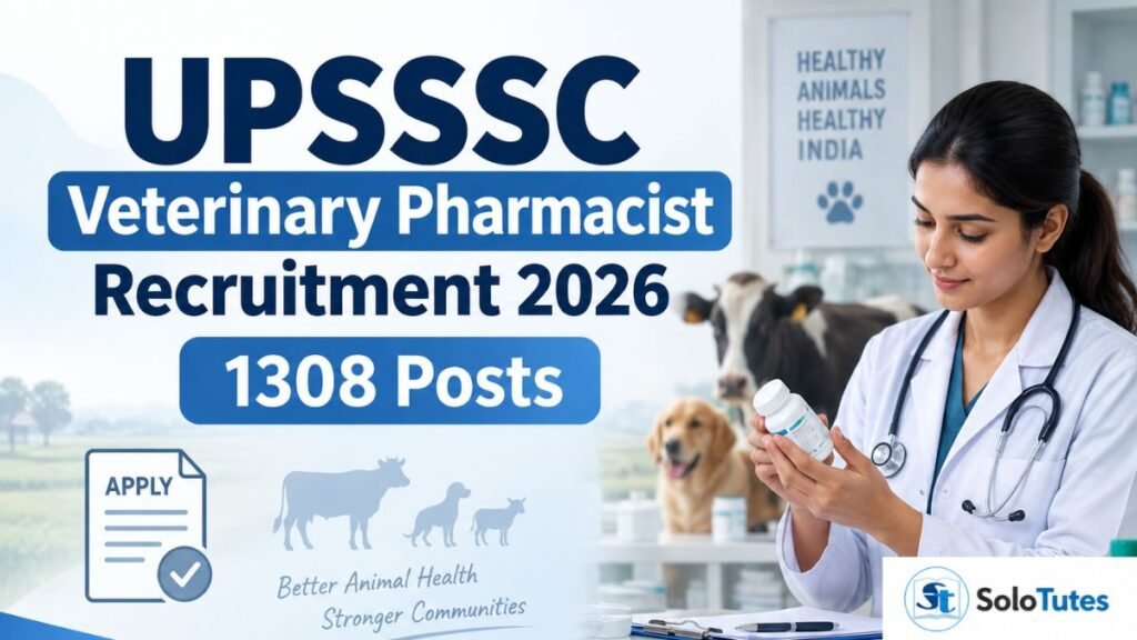 UPSSSC Veterinary Pharmacist Recruitment 2026 – Apply Online for 1308 Posts