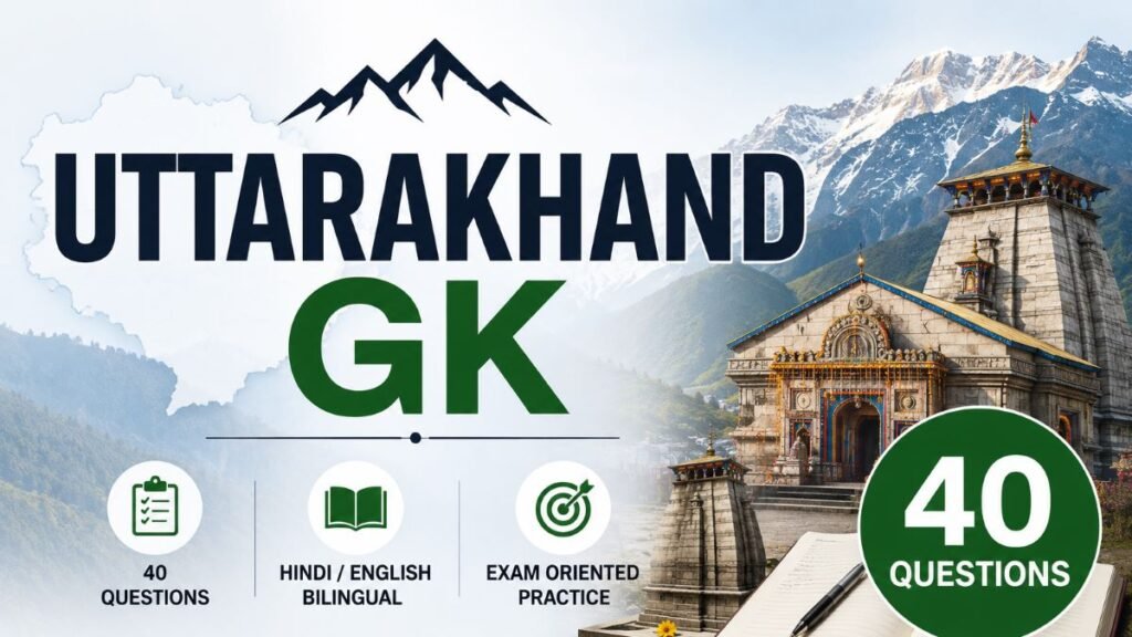 Uttarakhand GK Mock Test – #2 for UKSSSC VDO /Patwari/ Lekhpal Exam